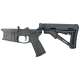 AR-15 Completed Two-Tone Billet Lower Receiver with Collapsible Mil Spec Stock - Black and Magpul ODG