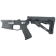 AR-15 Completed Two-Tone Billet Lower Receiver with Collapsible Mil Spec Stock - Black and Storm Trooper White