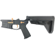 AR-15 Completed Two-Tone Billet Lower Receiver with Collapsible Slim Mil Spec Stock - Black and Burnt Bronze