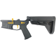 AR-15 Completed Two-Tone Billet Lower Receiver with Collapsible Slim Mil Spec Stock - Black and Gold