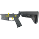 AR-15 Completed Two-Tone Billet Lower Receiver with Collapsible Slim Mil Spec Stock - Black and Lemon Zest