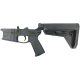 AR-15 Completed Two-Tone Billet Lower Receiver with Collapsible Slim Mil Spec Stock - Black and Magpul ODG