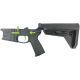 AR-15 Completed Two-Tone Billet Lower Receiver with Collapsible Slim Mil Spec Stock - Black and Zombie Green