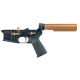 AR-15 Completed Two-Tone Lower Receiver with 6 Position Buffer Tube & Lower Parts Installed - Black and Burnt Bronze