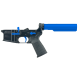 AR-15 Completed Two-Tone Lower Receiver with 6 Position Buffer Tube & Lower Parts Installed - Black and Flame Blue