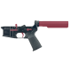 AR-15 Completed Two-Tone Lower Receiver with 6 Position Buffer Tube & Lower Parts Installed - Black and Cranberry Frost