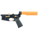 AR-15 Completed Two-Tone Lower Receiver with 6 Position Buffer Tube & Lower Parts Installed - Black and Tequila Sunrise Orange
