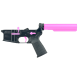 AR-15 Completed Two-Tone Lower Receiver with 6 Position Buffer Tube & Lower Parts Installed - Black and Sig Pink