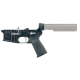 AR-15 Completed Two-Tone Lower Receiver with 6 Position Buffer Tube & Lower Parts Installed - Black and Glacier Silver