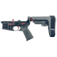 AR-15 Completed Two-Tone Lower Receiver with Adjustable SB Tactical Brace Assembly & Lower Parts Installed - Black and Cranberry Frost