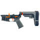 AR-15 Completed Two-Tone Lower Receiver with Adjustable SB Tactical Brace Assembly & Lower Parts Installed - Black and Hunter Orange