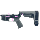 AR-15 Completed Two-Tone Lower Receiver with Adjustable SB Tactical Brace Assembly & Lower Parts Installed - Black and Sig Pink