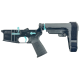 AR-15 Completed Two-Tone Lower Receiver with Adjustable SB Tactical Brace Assembly & Lower Parts Installed - Black and Robins Egg Blue