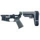 AR-15 Completed Two-Tone Lower Receiver with Adjustable SB Tactical Brace Assembly & Lower Parts Installed - Black and White