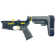 AR-15 Completed Two-Tone Lower Receiver with Adjustable SB Tactical Brace Assembly & Lower Parts Installed - Black and Lemon Zest
