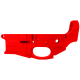 AR-15 Stripped Billet Aluminum ABC-15Z Multi- Cal Lower Receiver - Cerakote Red
