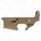 AR-15 Lower Receiver Stripped With ABC Logo / USA Flag Engraved - Magpul FDE