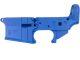 AR-15 Lower Receiver Stripped With ABC Logo / USA Flag Engraved - NRA Blue 
