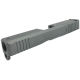 Custom G19 Stripped Slide w/ Serrations For Glock 19 Style Pistol- Cerakote TUNGSTEN