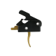 American Built Custom Rifle Single Stage AR-15/ LR. 308 3.5 lb Slight Curve Drop-In Trigger System- Black/Gold 