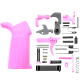 AR-15 Mil Spec Standard Lower Parts Kit w/ USA FLAG Engraved Pistol Grip - Sig Pink