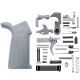 AR-15 Mil Spec Standard Lower Parts Kit w/ USA FLAG Engraved Pistol Grip - Sniper Gray