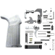 AR-15 Mil Spec Standard Lower Parts Kit w/ USA FLAG Engraved Pistol Grip - Tungsten Gray