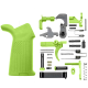 AR-15 Mil Spec Standard Lower Parts Kit w/ USA FLAG Engraved Pistol Grip - Zombie Green