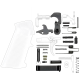 AR-15 Mil Spec Standard Lower Parts Kit w/ Standard Grip & Trigger Guard - Cerakote Storm Trooper White