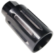 AR 9MM 1/2X36 Aluminum Flash Can Muzzle Diverter- Black