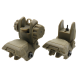 Low Profile Polymer Flip up Front & Rear Sight - FDE