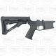 AR-15 Completed Billet Lower Receiver with Collapsible Mil Spec Stock- Cerakote BLACK