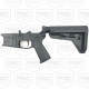 AR-15 Completed Billet Lower Receiver with Collapsible Slim Mil Spec Stock- Cerakote BLACK