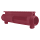 AR-15 Stripped Billet Upper Receiver - Cranberry Frost